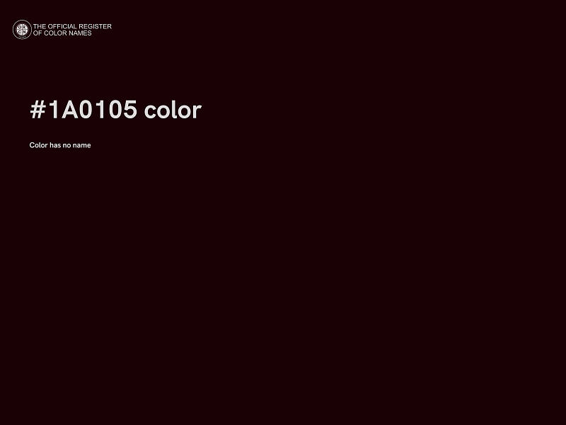 #1A0105 color image