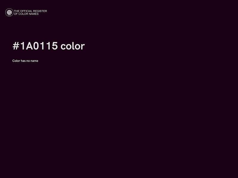 #1A0115 color image