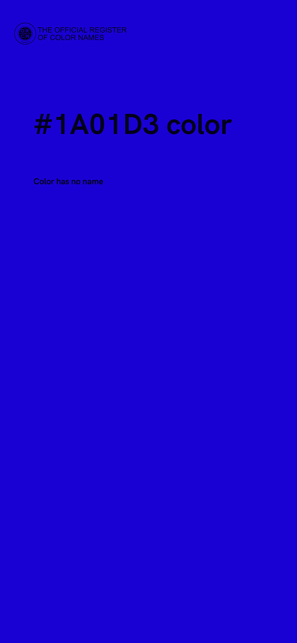 #1A01D3 color image