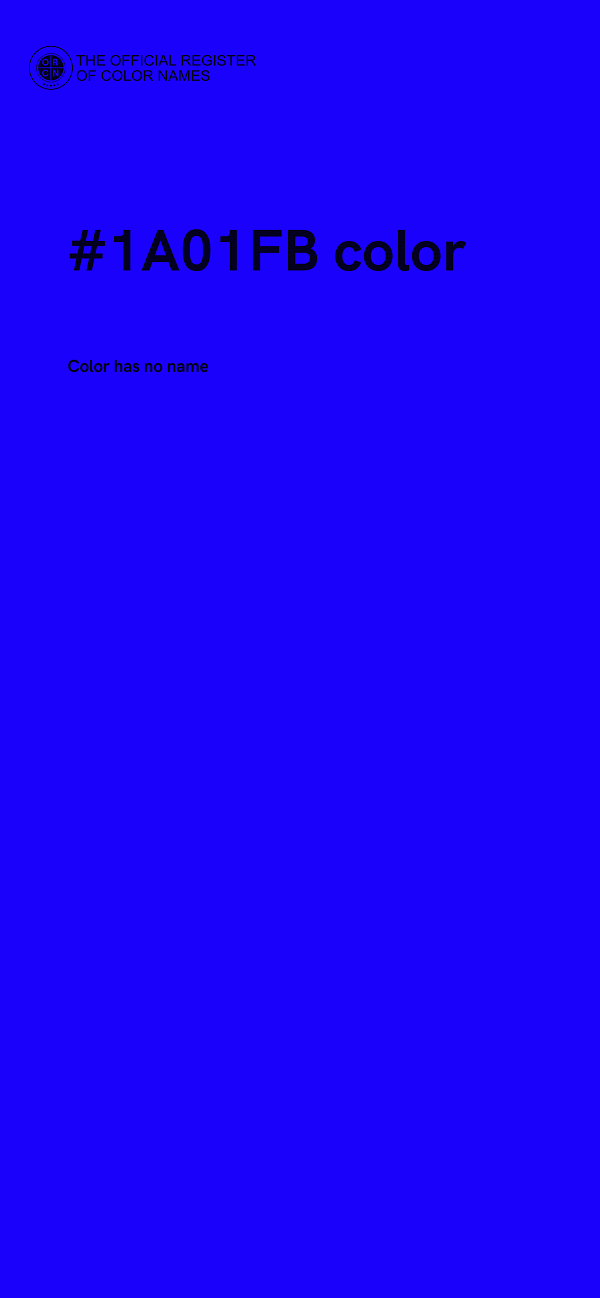 #1A01FB color image