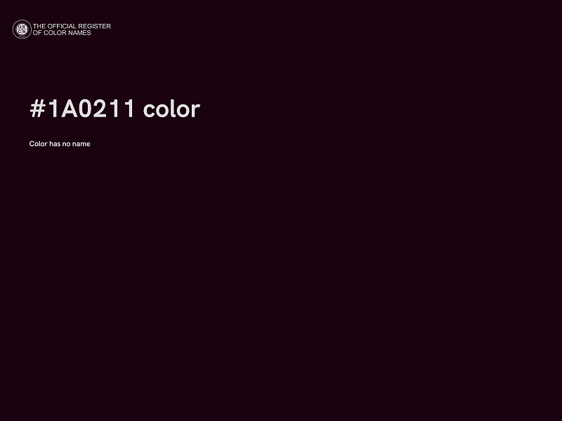 #1A0211 color image