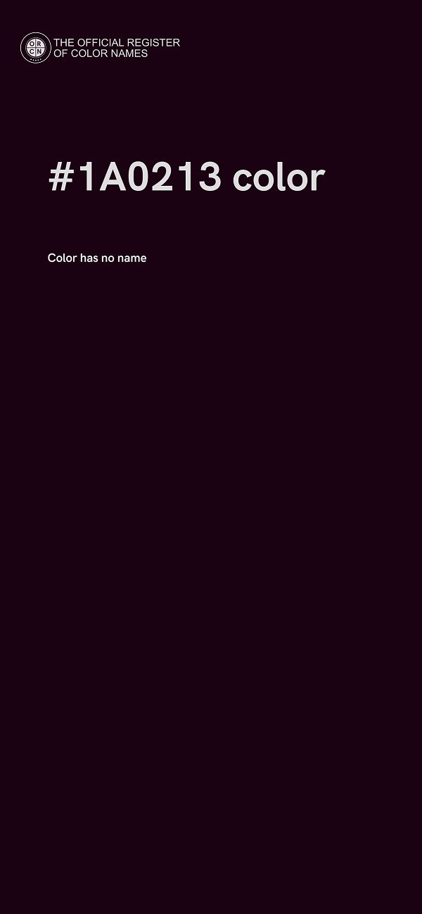 #1A0213 color image