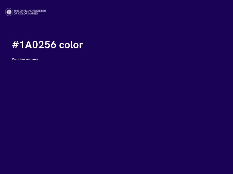 #1A0256 color image