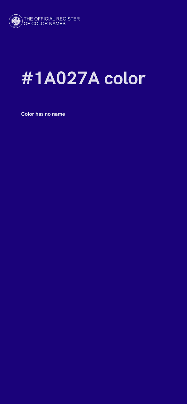 #1A027A color image