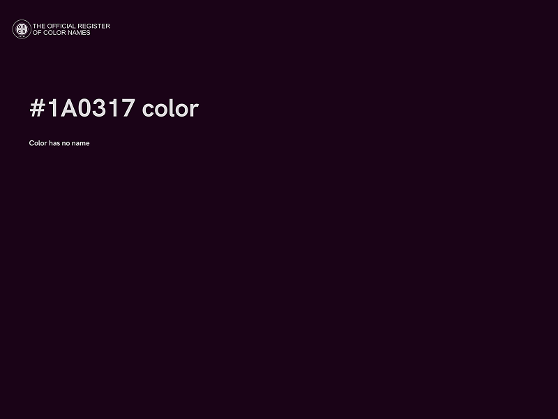 #1A0317 color image