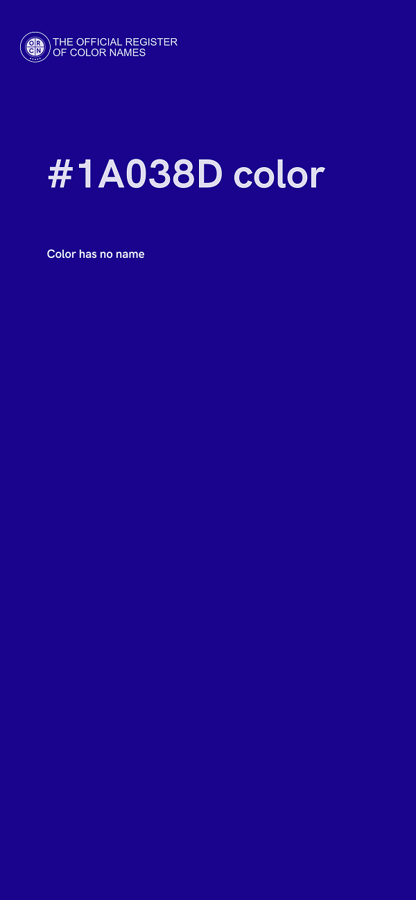 #1A038D color image