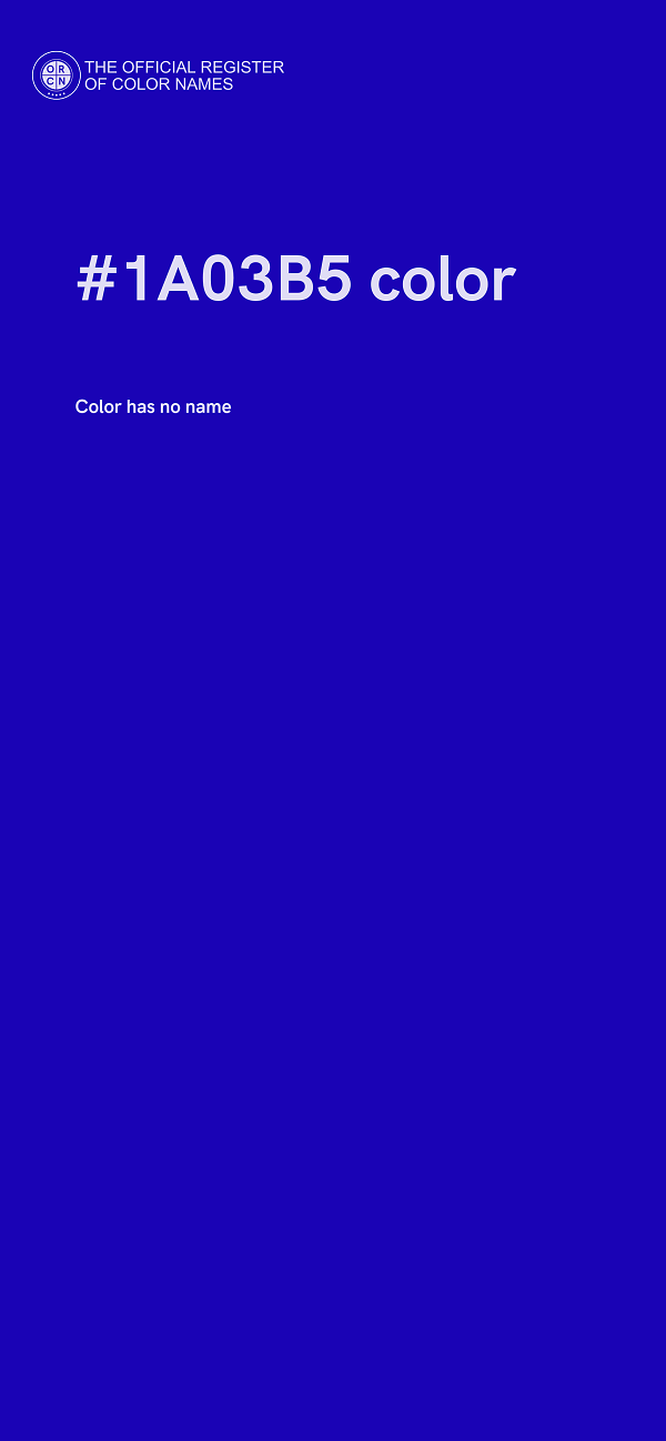 #1A03B5 color image