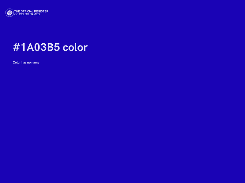 #1A03B5 color image