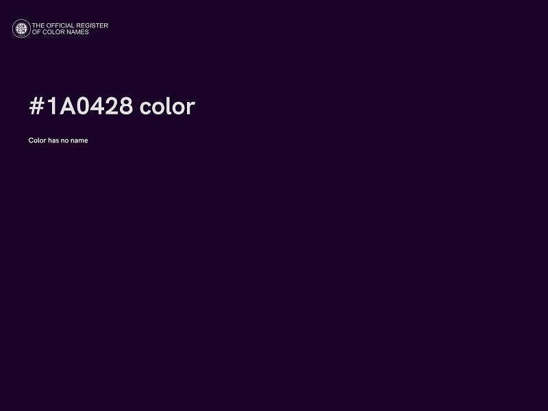 #1A0428 color image