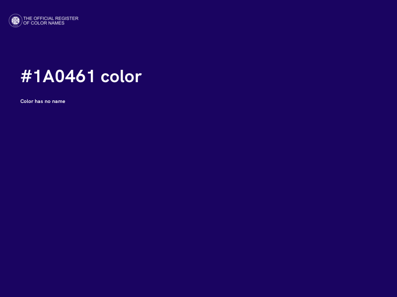 #1A0461 color image