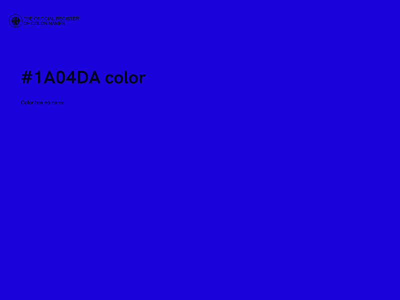 #1A04DA color image