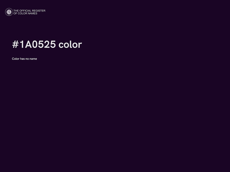 #1A0525 color image