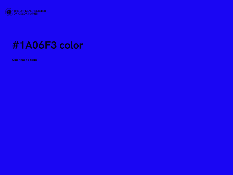 #1A06F3 color image