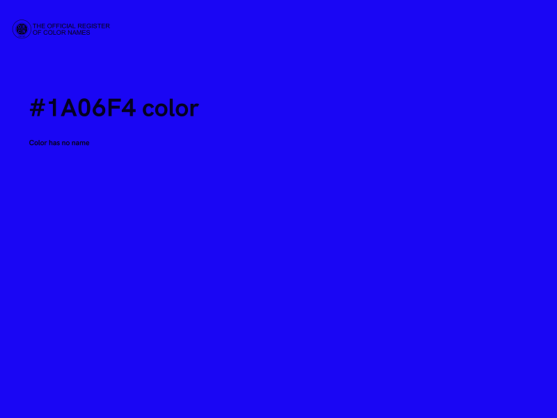 #1A06F4 color image