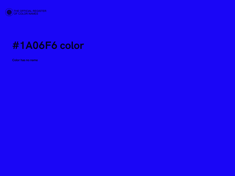 #1A06F6 color image