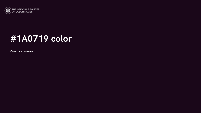 #1A0719 color image