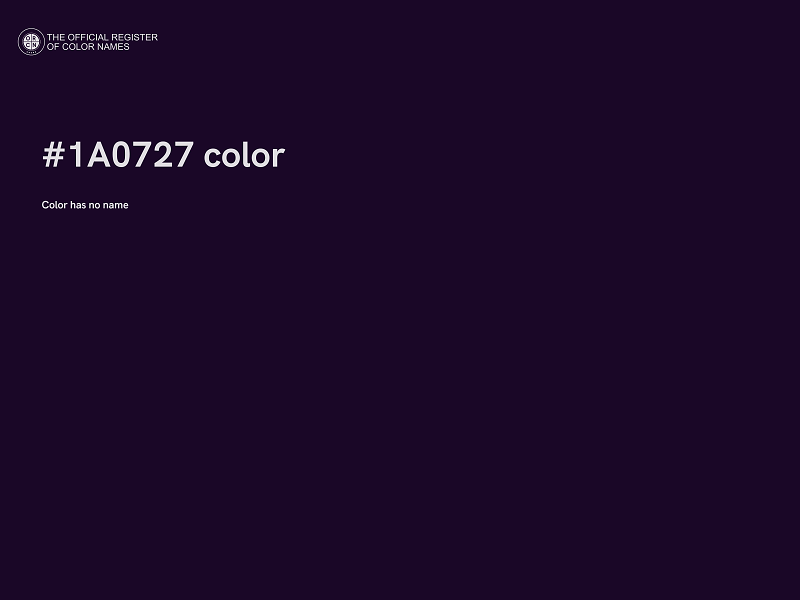 #1A0727 color image