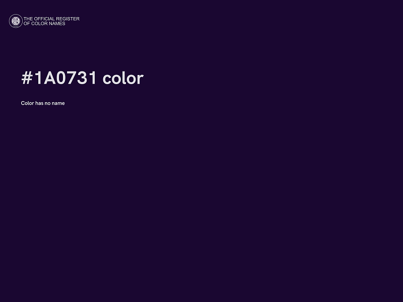 #1A0731 color image