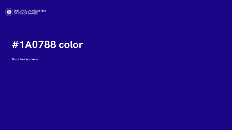 #1A0788 color image