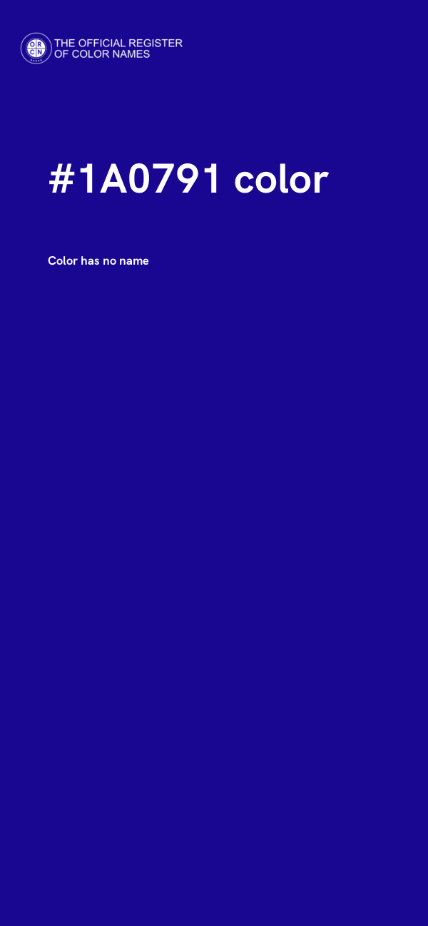 #1A0791 color image