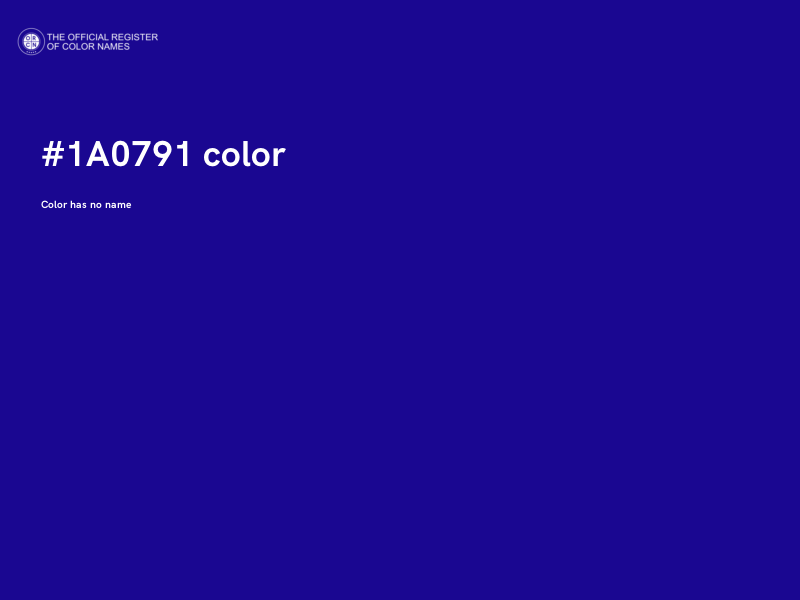 #1A0791 color image