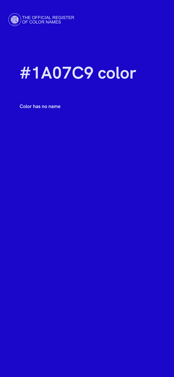 #1A07C9 color image