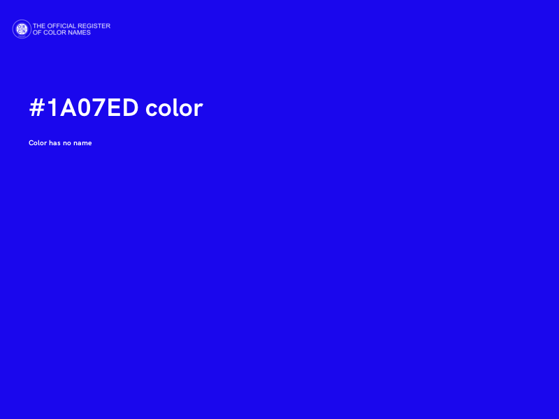 #1A07ED color image