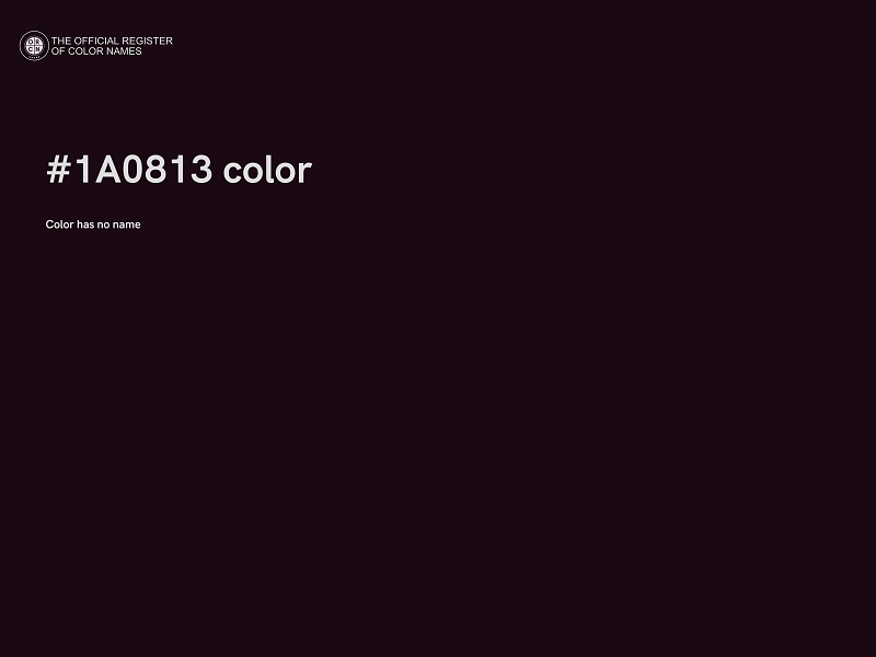 #1A0813 color image