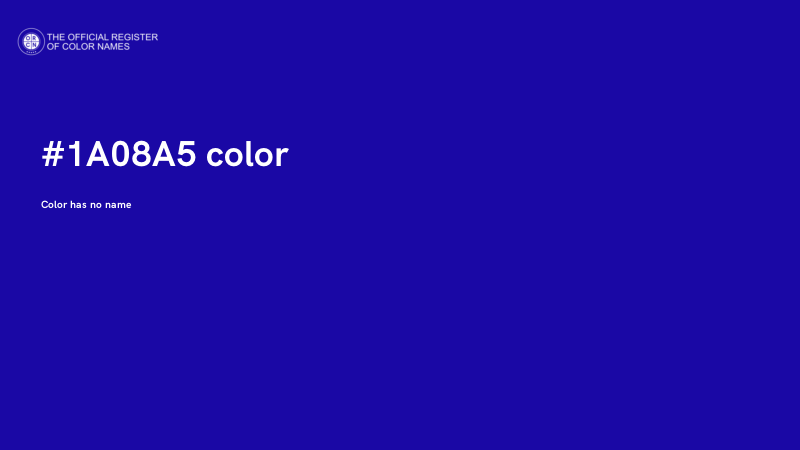 #1A08A5 color image