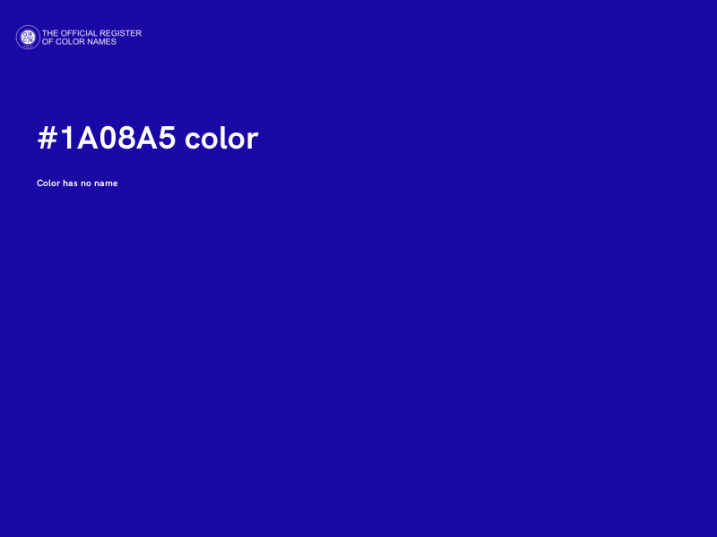 #1A08A5 color image