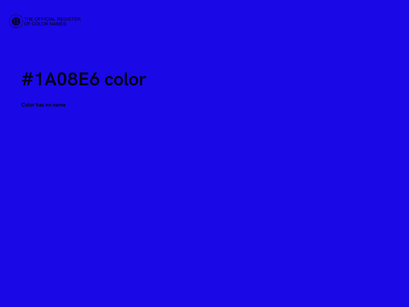 #1A08E6 color image