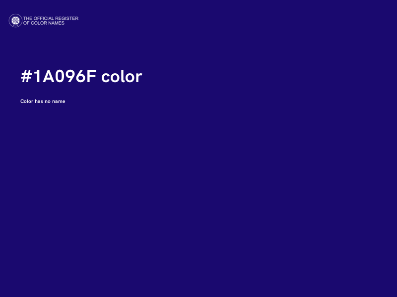 #1A096F color image