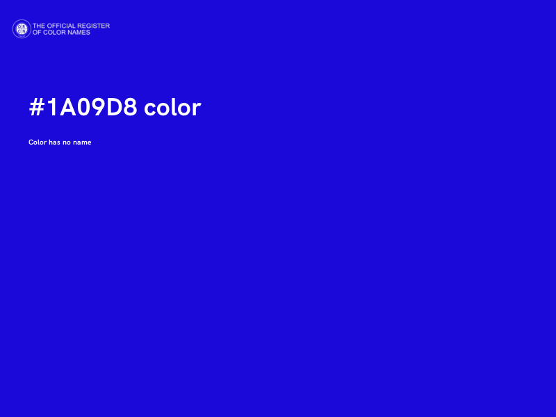 #1A09D8 color image