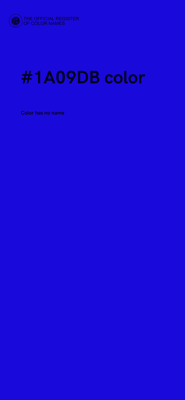 #1A09DB color image