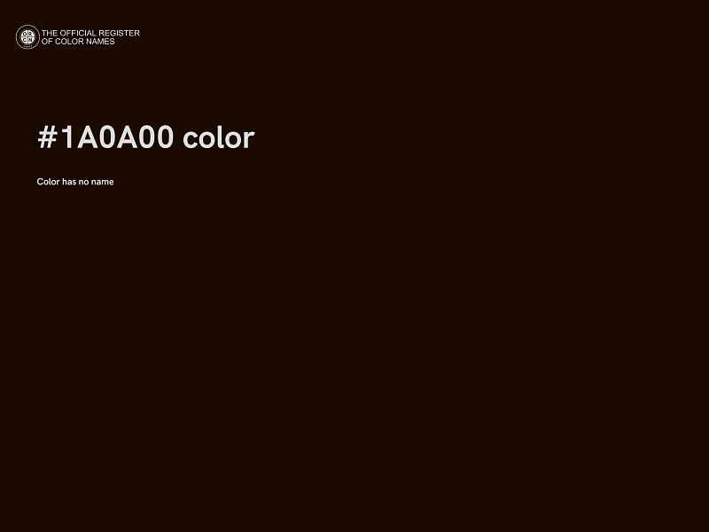 #1A0A00 color image