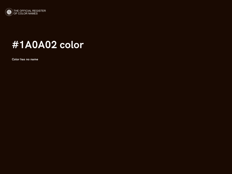 #1A0A02 color image