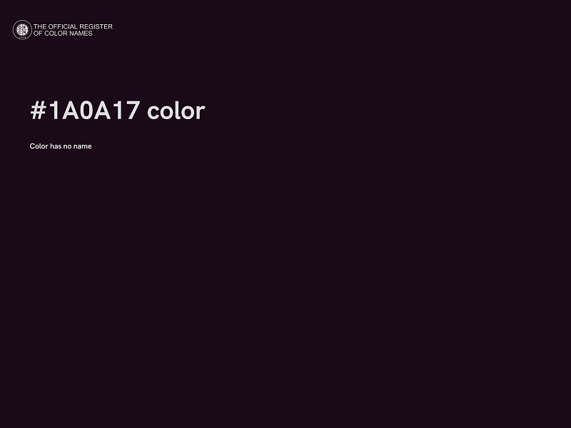 #1A0A17 color image