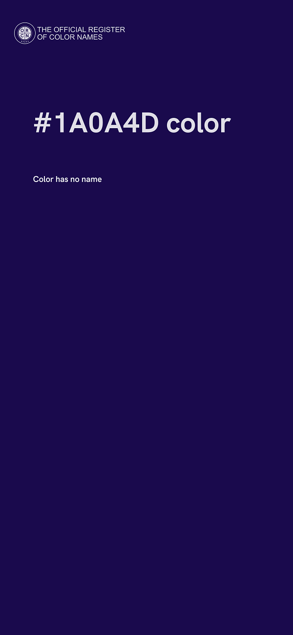 #1A0A4D color image