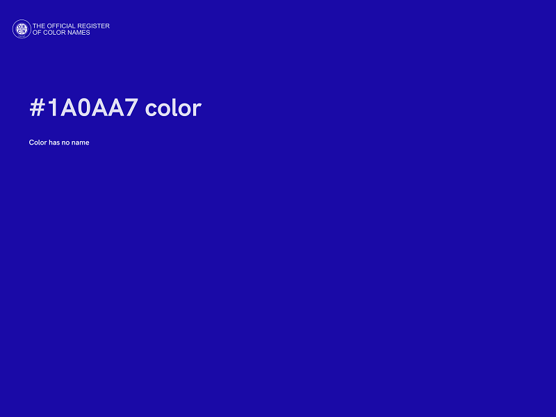 #1A0AA7 color image