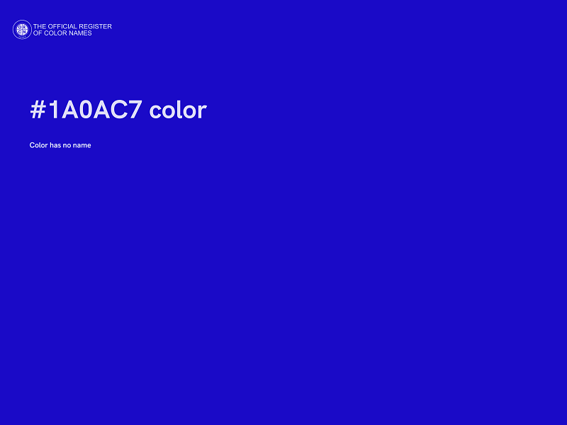 #1A0AC7 color image