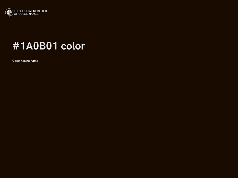 #1A0B01 color image