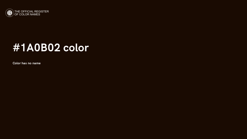 #1A0B02 color image