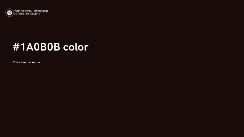 #1A0B0B color image