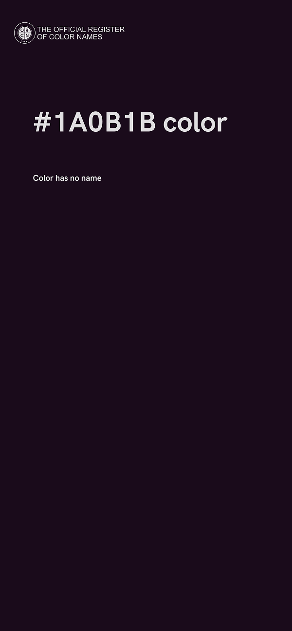 #1A0B1B color image