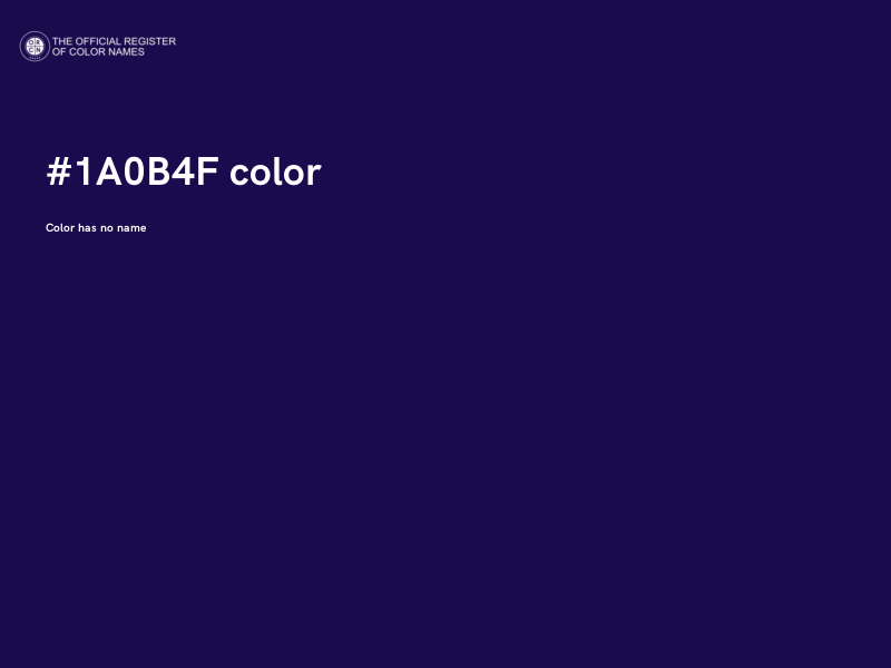 #1A0B4F color image