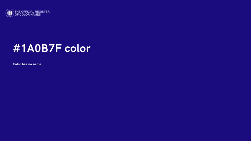 #1A0B7F color image