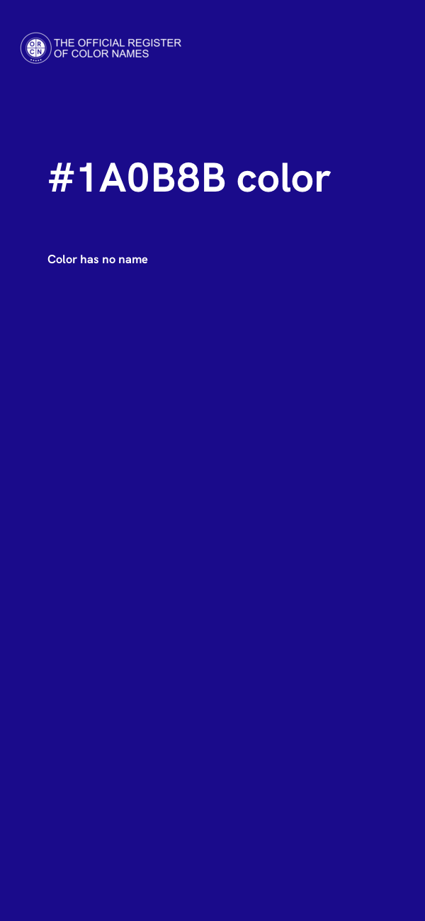 #1A0B8B color image