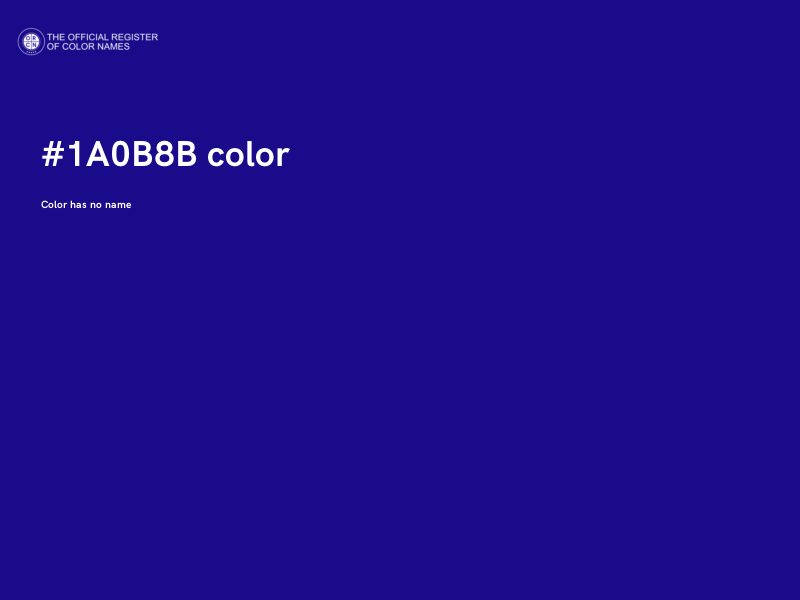 #1A0B8B color image