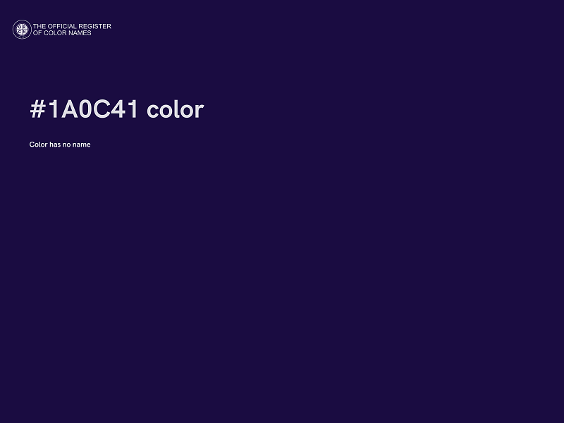 #1A0C41 color image