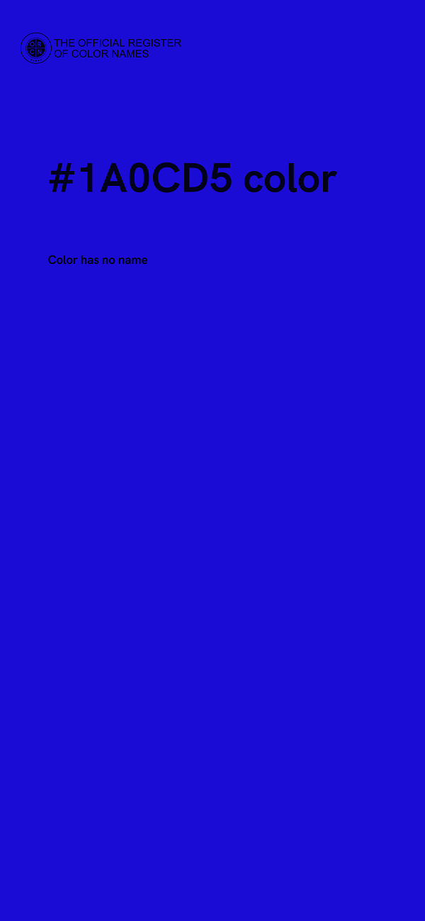 #1A0CD5 color image